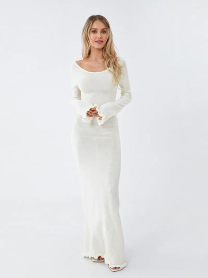 Women Ruffled Sleeve Maxi Dress | Annelise