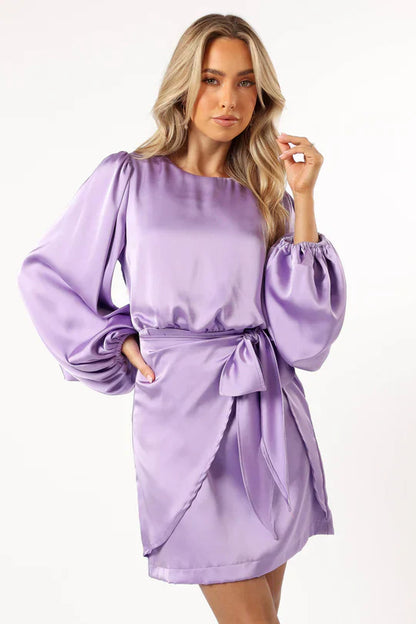 Balloon Sleeve Wrap Mini Dress | Beatriz