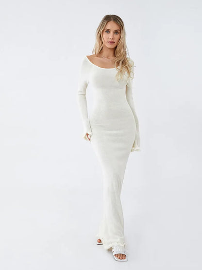 Women Ruffled Sleeve Maxi Dress | Annelise