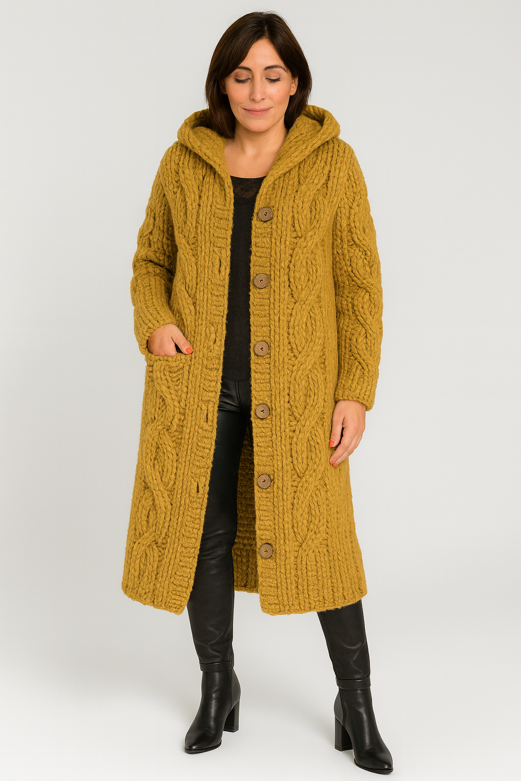 Women Chunky Knit Long Cardigan | Florabelle