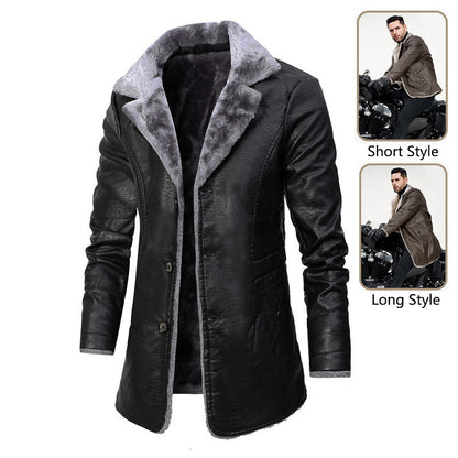 Men Shearling-Lined Leather Coat | Vincent