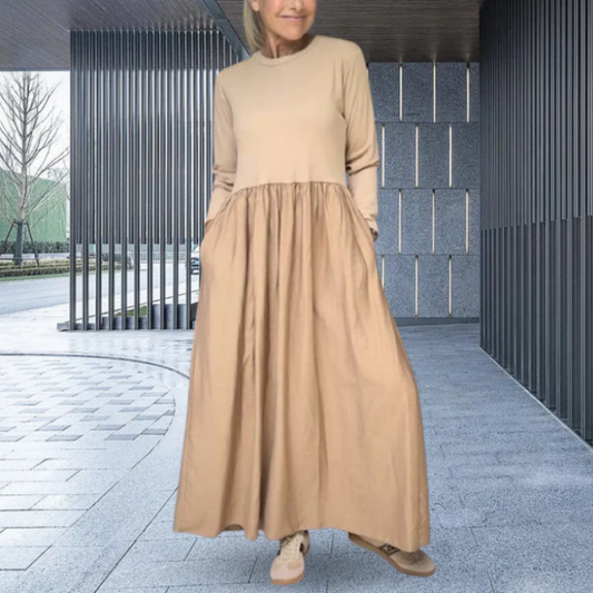 Women llegant long sleeves autumn maxi dress | Ilena