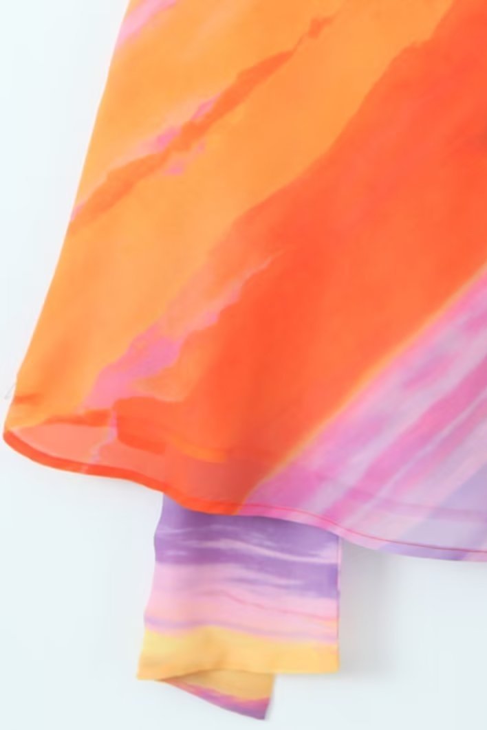 Asymmetric Sunset Mini Dress | Violet