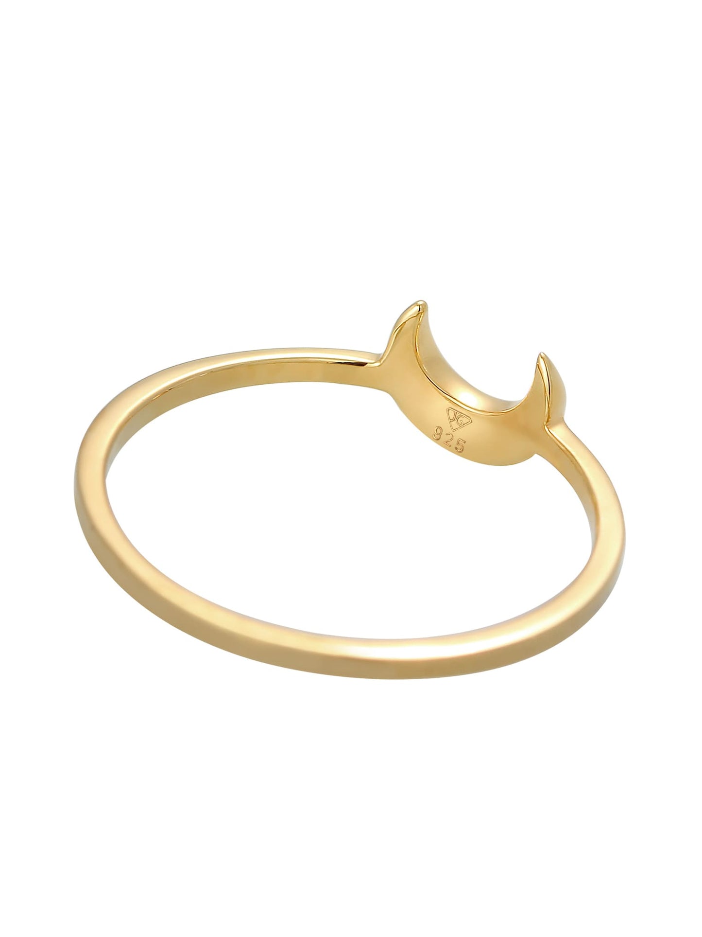 Women Silver Ring Handmade Moon Crescent | Celeste-4