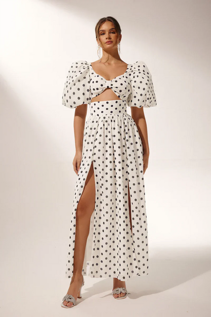 Polka Dot Two-Piece Maxi Set | Brooklyn