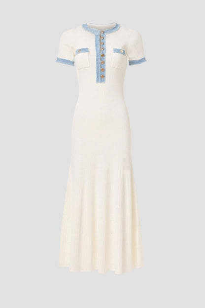 Women Classic Knit Midi Dress | Paisley