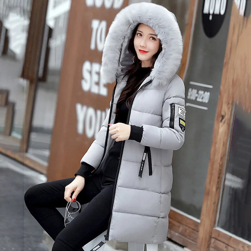 Luxury Faux Fur Hooded Puffer Coat | Jazara