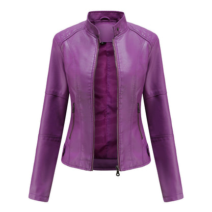 Women Faux Leather Moto Jacket | Lovina