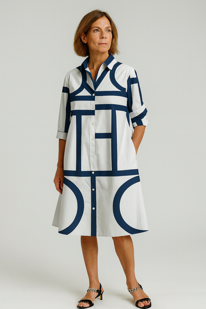 Women Geometric Print Dress | Gemma