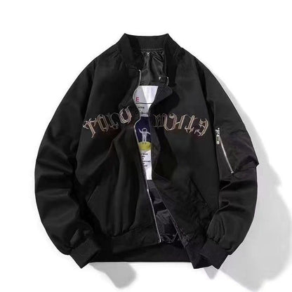 Men Minimalist Zip-Up Bomber Jacket | Paul
