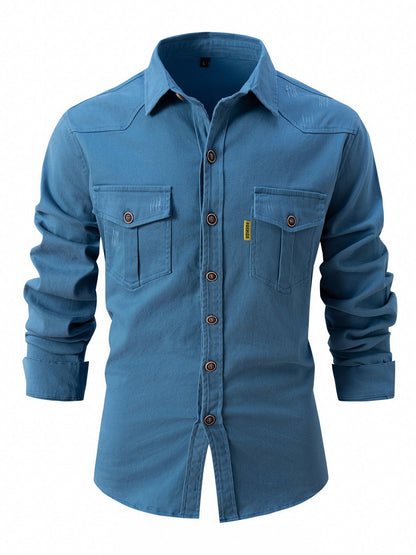 Men’s Long Sleeve Utility Shirt | Philip