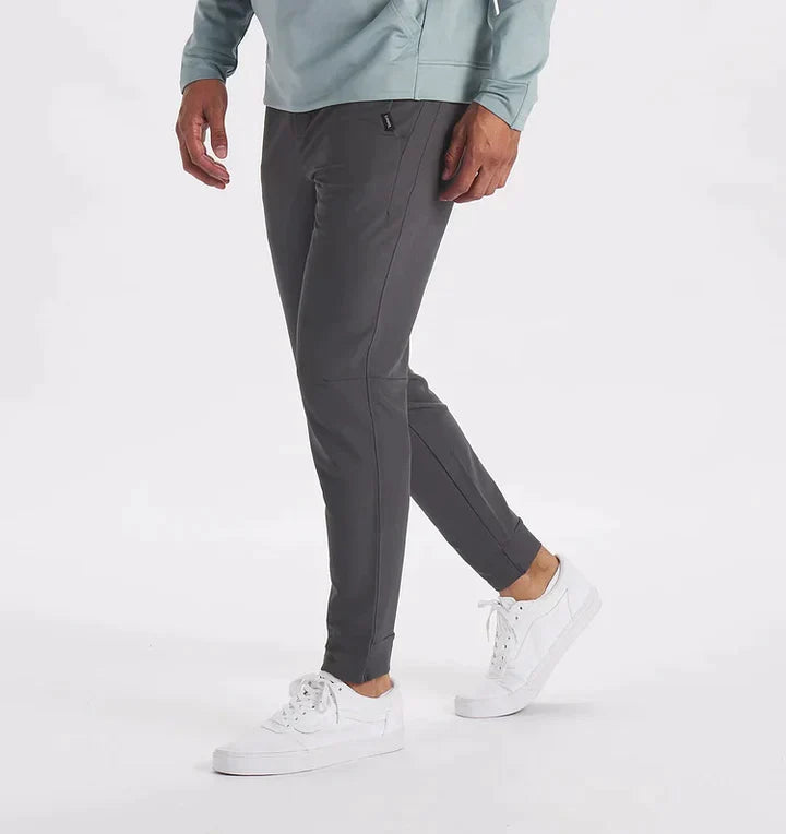 Men Slim Fit Jogging Pants Black Cotton | Karl-2