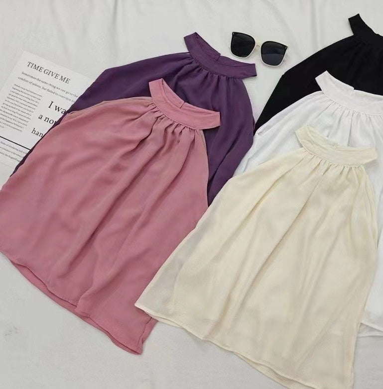 Variant image for Women Halter Crop Top White Polyester | Elegant Chic-5