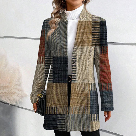 Women Blazer Black Fabric | Vintage Chic-1