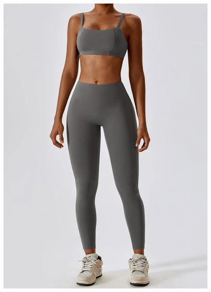 Variant image for Women Gym Leggings Black Stretchy Fabric | Bella-9
