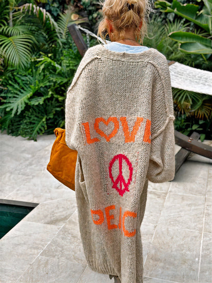 Hippie Graphic Knit Cardigan | Ludovica