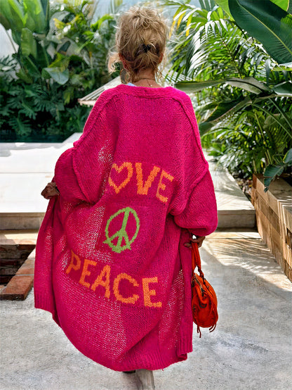 Hippie Graphic Knit Cardigan | Ludovica