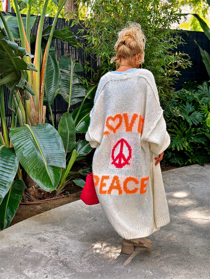 Hippie Graphic Knit Cardigan | Ludovica