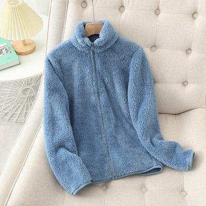 Women Plush Zip-Up Fleece Jacket | Azura