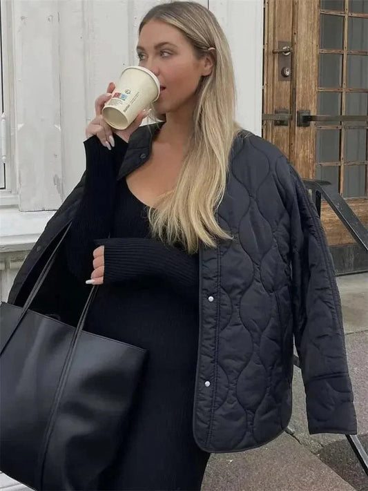 Women Quilted Oversized Jacket | Eden