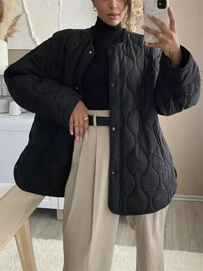 Women Quilted Oversized Jacket | Eden