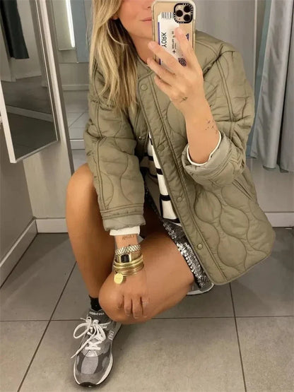 Women Quilted Oversized Jacket | Eden
