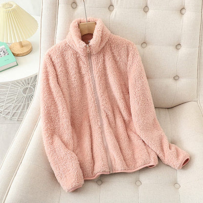Women Plush Zip-Up Fleece Jacket | Azura