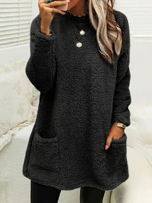 Women Cozy Fleece Oversized Sweater | Remie