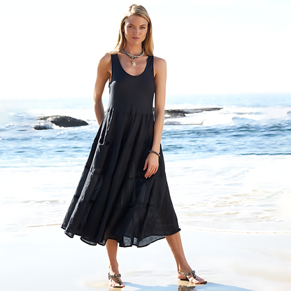 Relaxed Sleeveless Beach Maxi Dress | Olivia