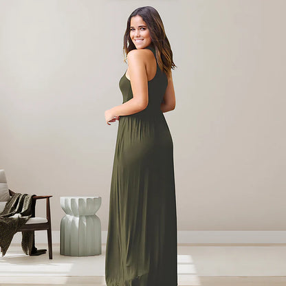 Sleeveless Pocketed Maxi Dress | Aurelia