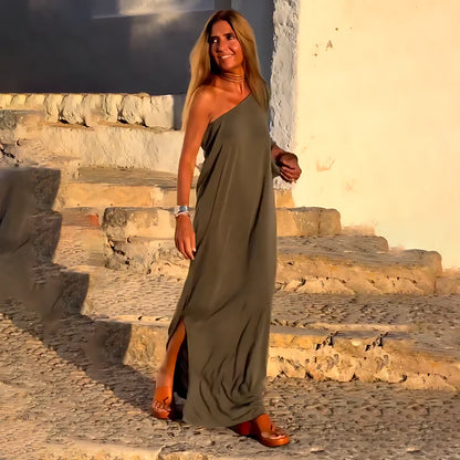 One Shoulder Maxi Dress | Sylvette