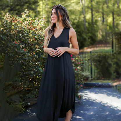 V-Neck Sleeveless Maxi Dress | Seraphina