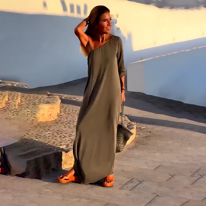 One Shoulder Maxi Dress | Sylvette