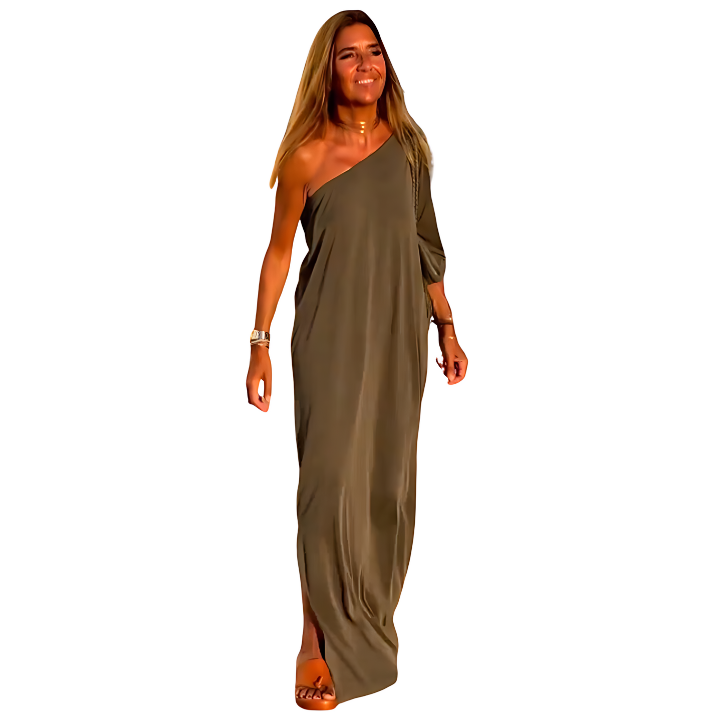 One Shoulder Maxi Dress | Sylvette