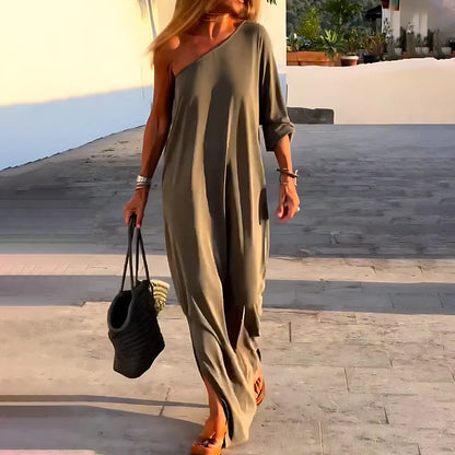 One Shoulder Maxi Dress | Sylvette