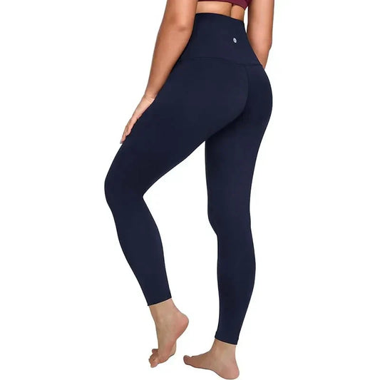 Women Gym Leggings Black Polyester | Serenity-1