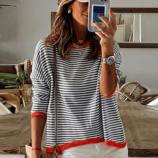 Women Striped Jersey Top | Karen-1