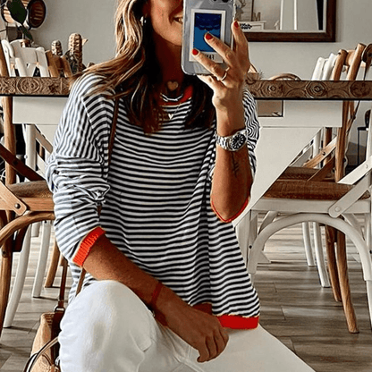 Women Striped Jersey Top | Karen-2
