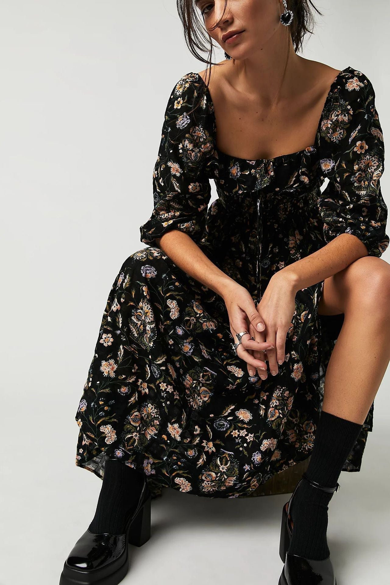 Vintage Floral Maxi Dress | Abigail