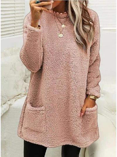 Women Cozy Fleece Oversized Sweater | Remie