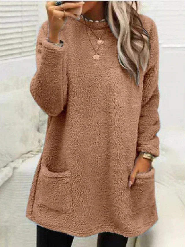 Women Cozy Fleece Oversized Sweater | Remie
