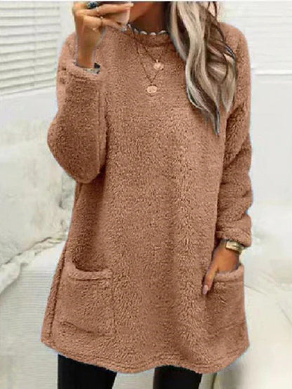 Women Cozy Fleece Oversized Sweater | Remie