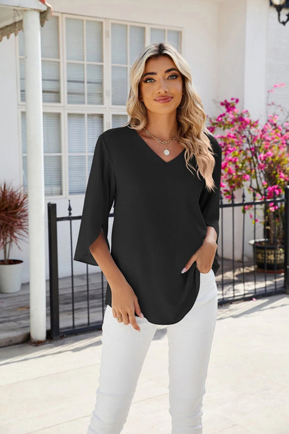 Claire | V-Neck Elegant Blouse