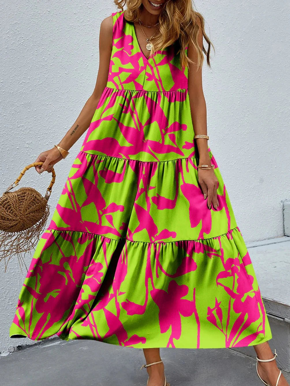 Bohemian Inspired Floral Maxi Dress | Katie