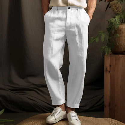 Relaxed Linen Blend Trousers | Johan