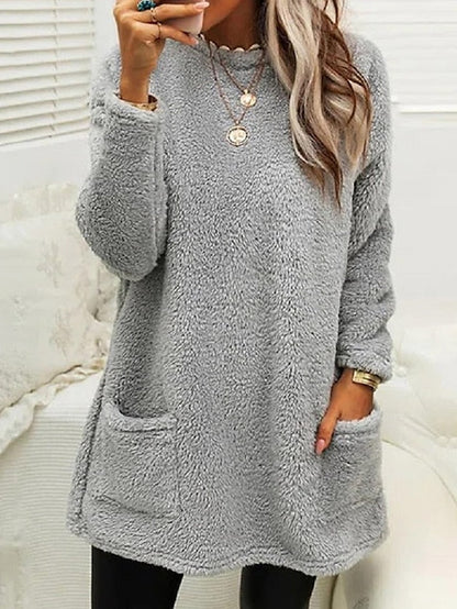 Women Cozy Fleece Oversized Sweater | Remie