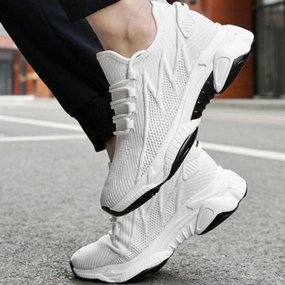 Men's Height-Boosting Sneakers Black Knit | Alpha Move-4