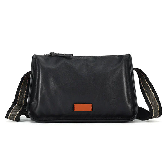 Men Classic Leather Crossbody Bag | Michael