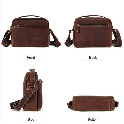 Men Classic Leather Crossbody Bag | Bram