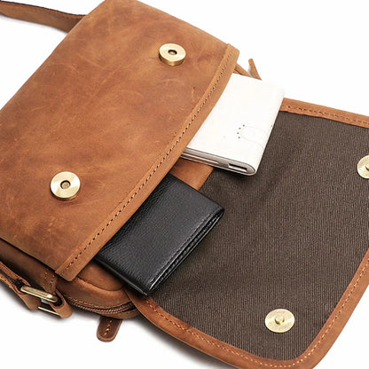 Men Vintage Leather Messenger Bag | Romeo